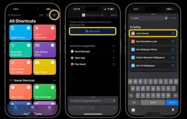 贵阳苹果14锁屏维修店分享iPhone14升级iOS16.4后如何创建锁屏快捷方式 